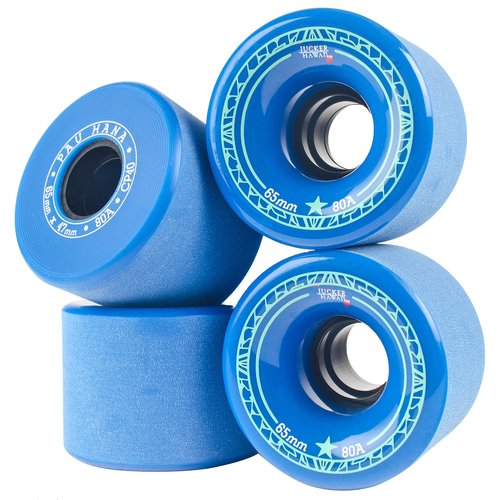 JUCKER HAWAII Longboard Skate Roues PAU HANA 65mm 80A CP40 (4er) Bleu