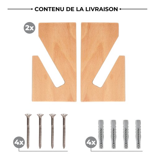 Longboard / Skateboard / Balanceboard Rack Set WOOD BLOCK